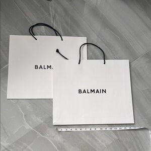 Balmain Elegant White Tote Bags